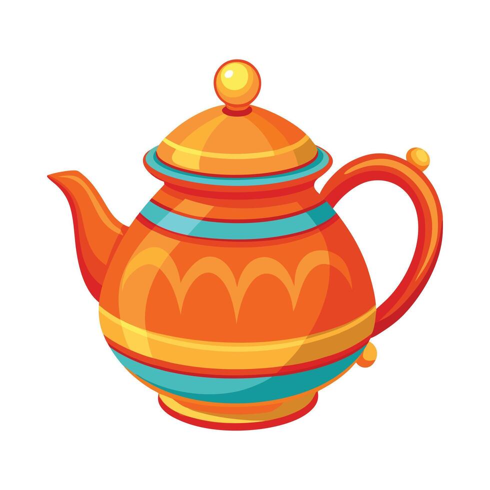 teapot isolated on white background vector