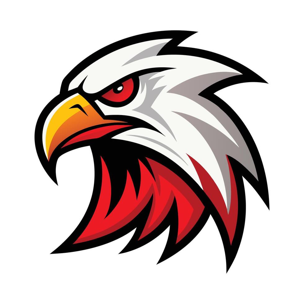 eagle head logo , illustration on white background vector