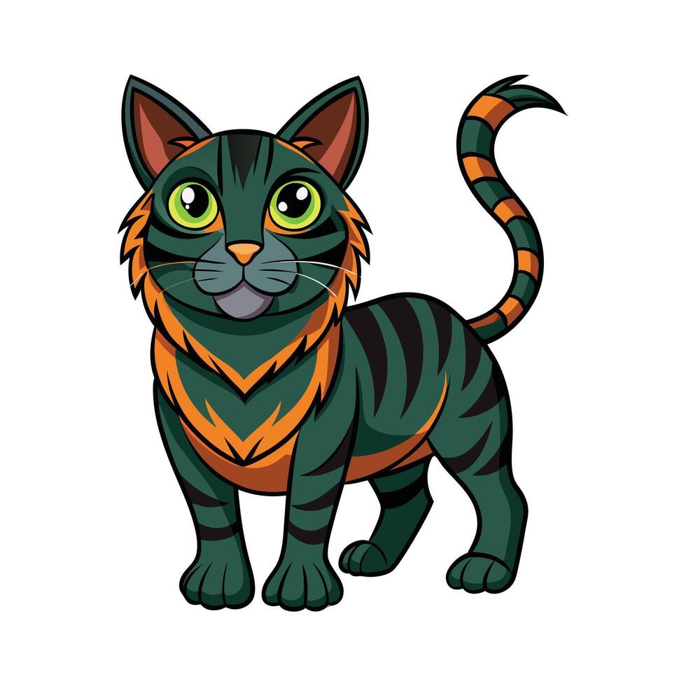 illustration of a cute cat isolated on a white background vector