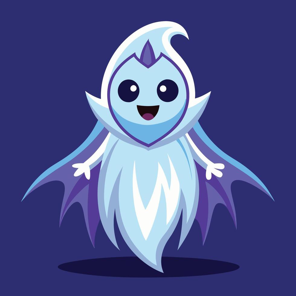 little cute ghost icon , illustration vector