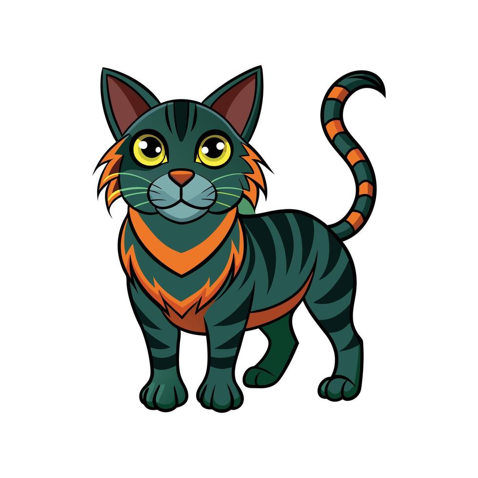 cartoon cat isolated on a white background vector