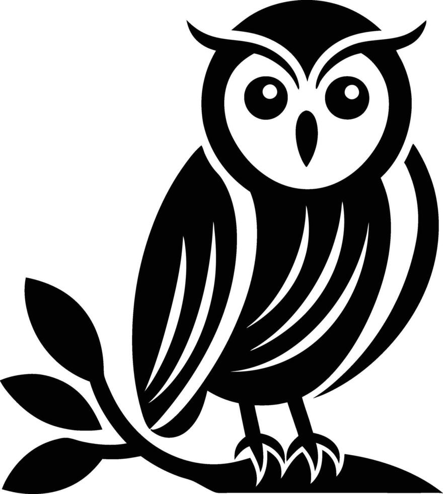 owl silhouette icon , art on white background vector