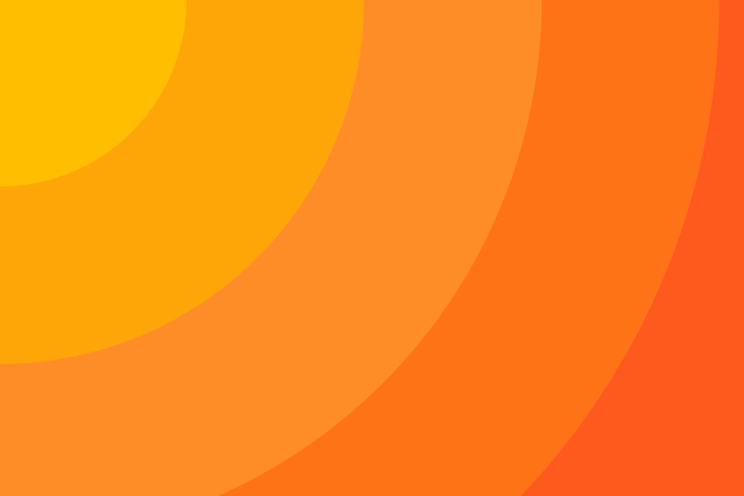 Sun, sunlight, sunrise, sunburst background. Concentric yellow and orange circles banner. Ripples, impact, epicenter, sonar wave, radar, target wallpaper. flat illustration vector