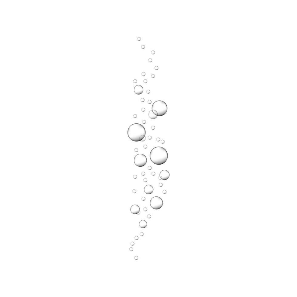 Fizzy carbonated water texture. Underwater sea, ocean, aquarium bubbles. Champagne, beer, sparkling wine, cola, soda, lemonade drink, seltzer stream. Soap, shampoo, gel suds. Effervescent pill trace vector