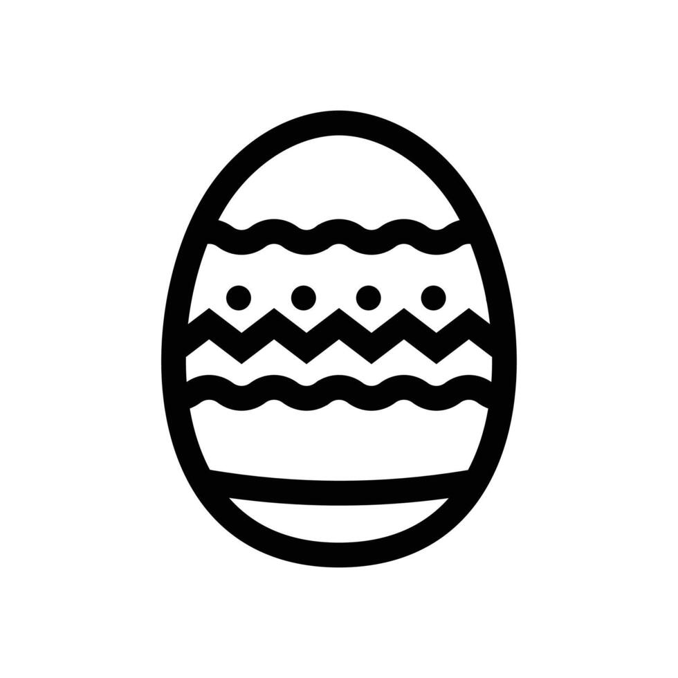 Perfect outline easter egg isolated on a white background vector