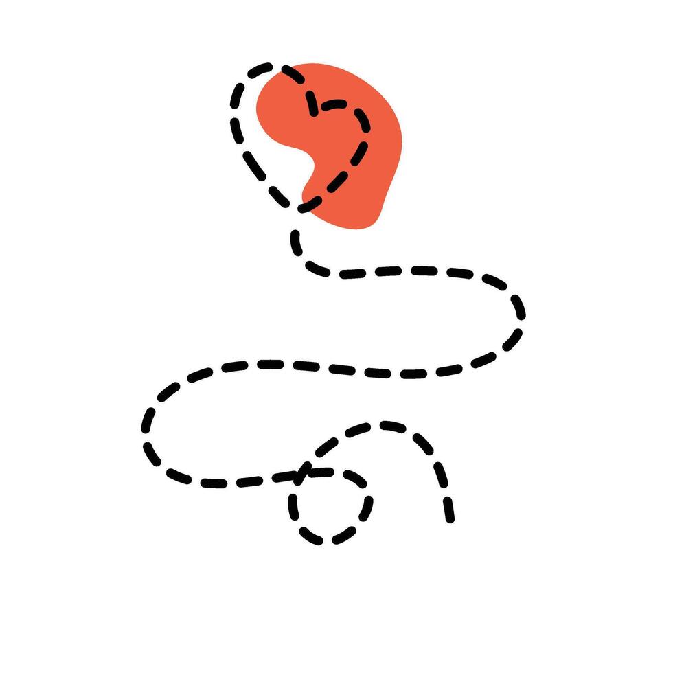 Continuous line heart shape on white background for valentines. vector
