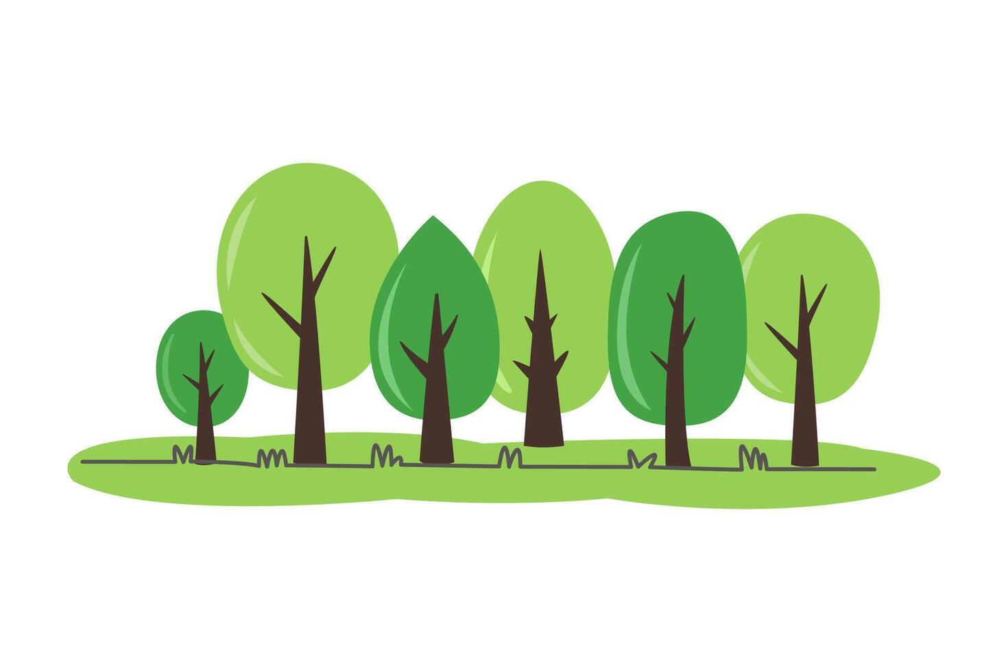 tree plant in nature park and garden vector