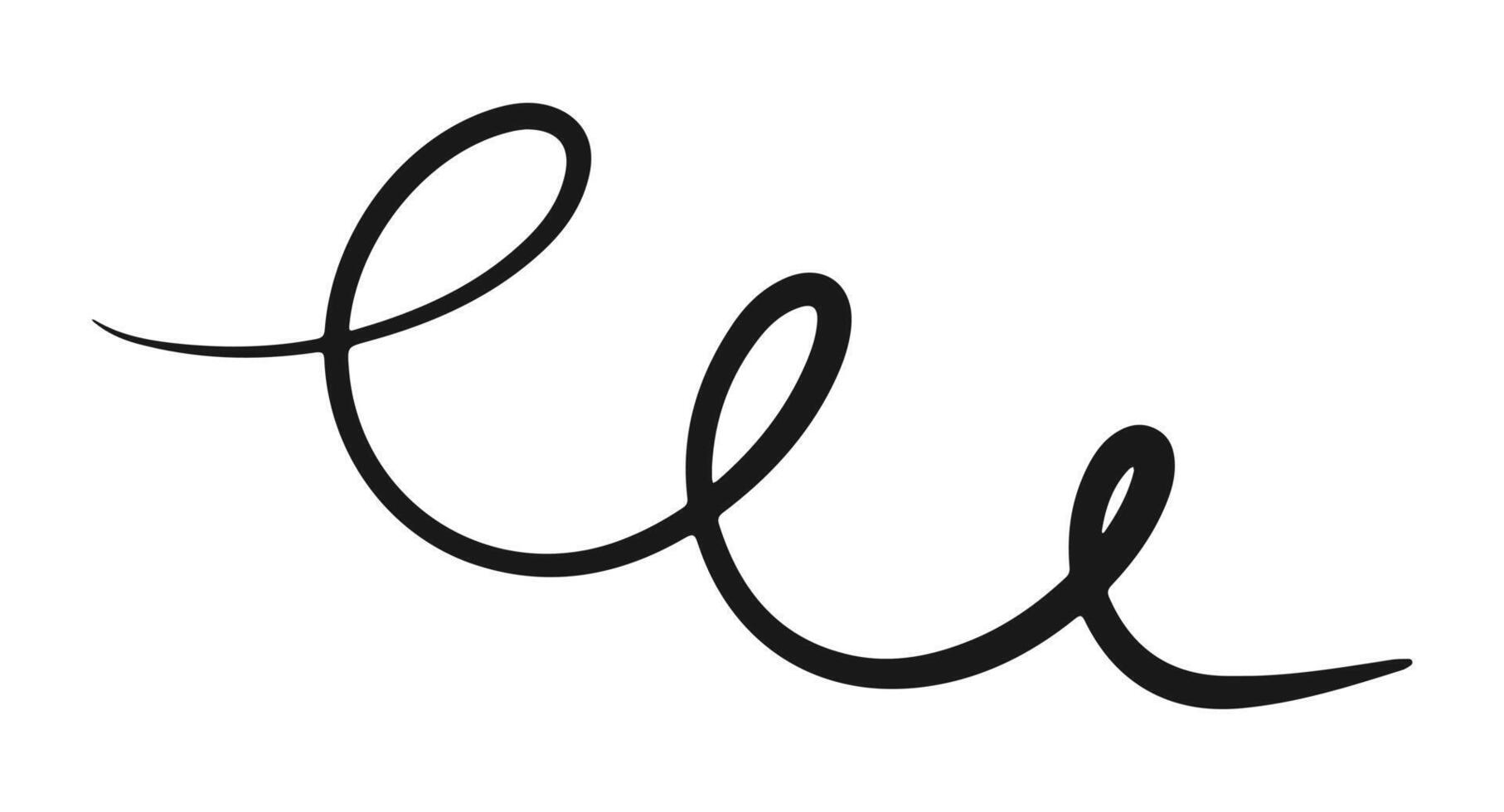 Doodle spring and spiral, hand drawn coil icon. flexible line for your design. Single element vector