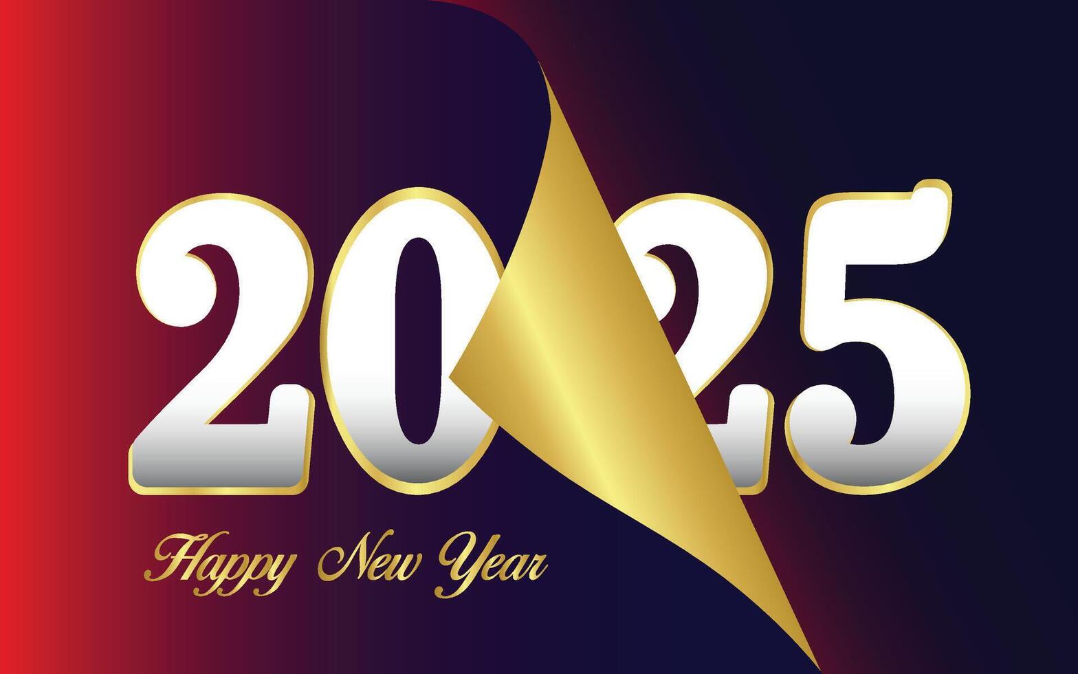 Happy New Year 2025 Art, 2025 Illustration. vector