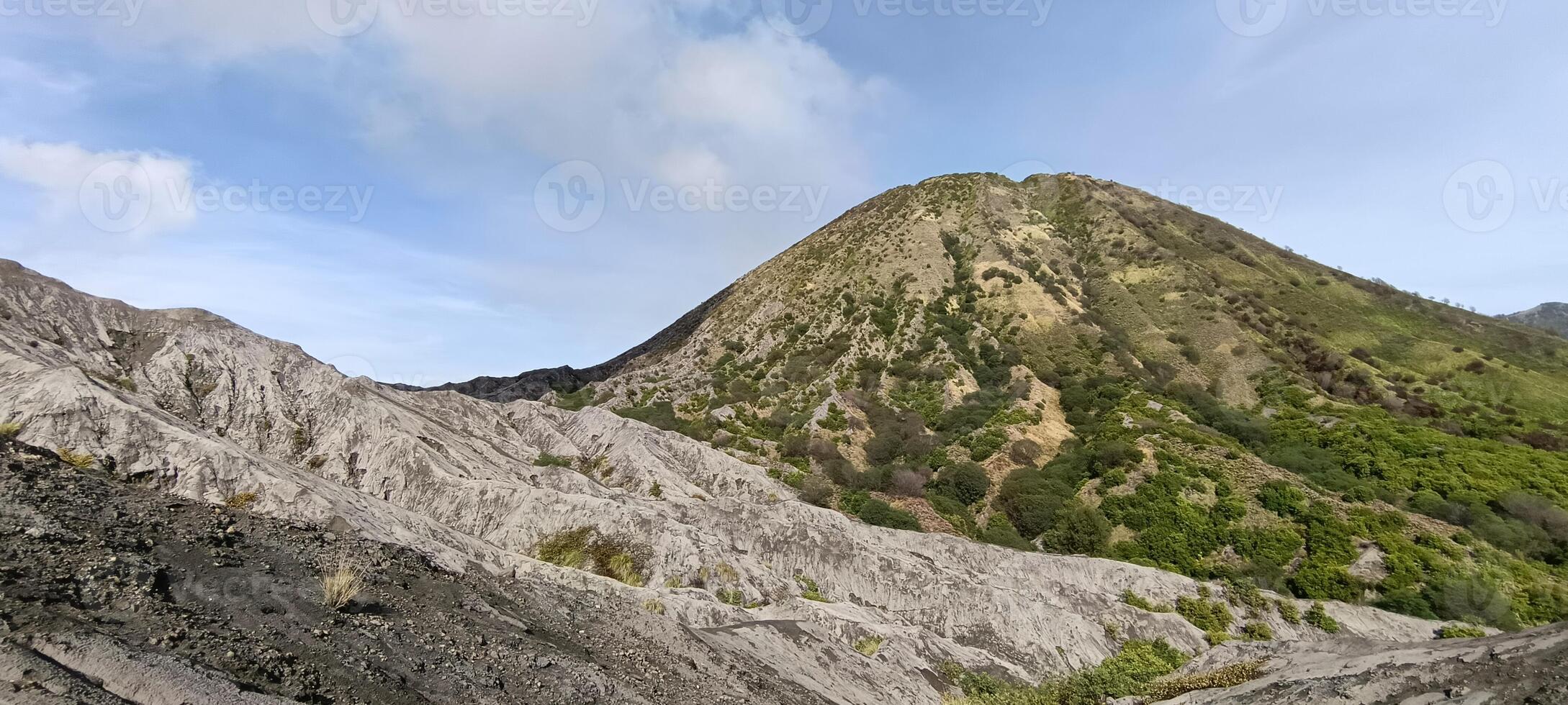 Beautiful view of Mount Bromo and surrounding area in Indonesia photo