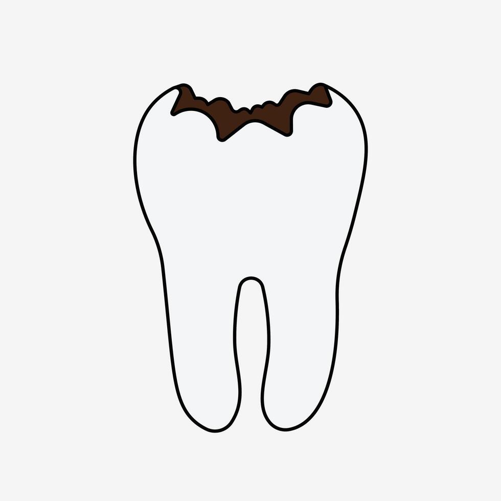 Tooth with cavity icon,cavities, dentist, oral health, mouth vector