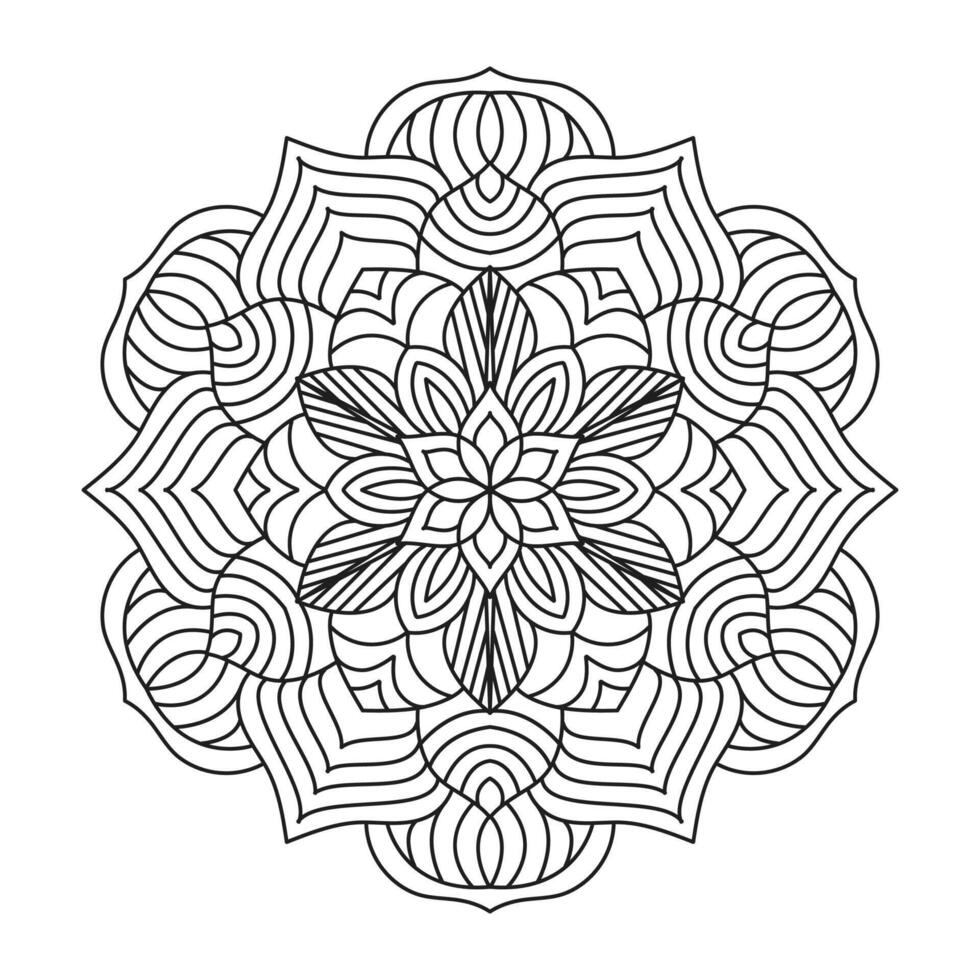 Soothing Floral Mandala Patterns to Color vector