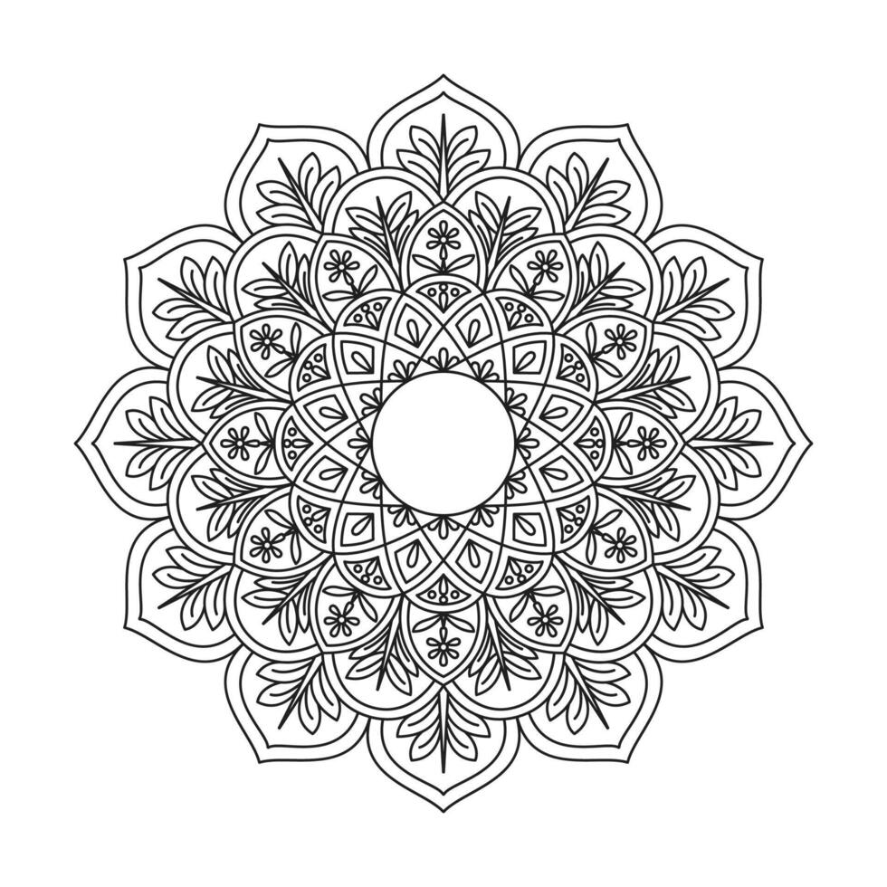 Intricate Mandala Flower Art for Coloring Books vector