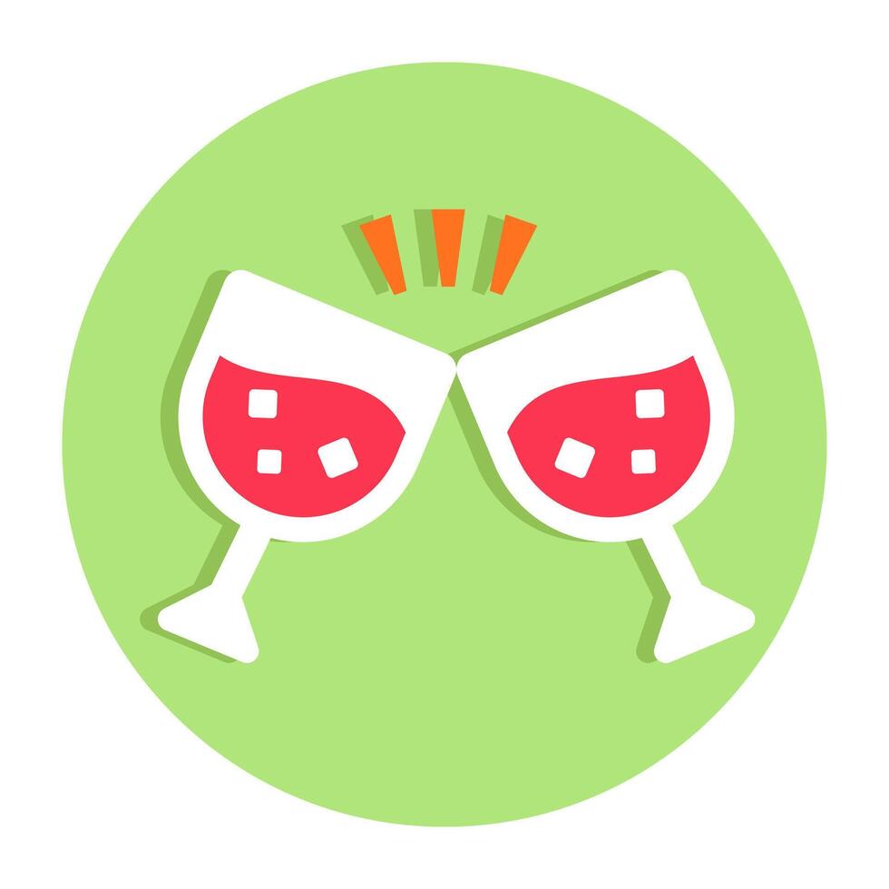 Editable design icon of cheers vector