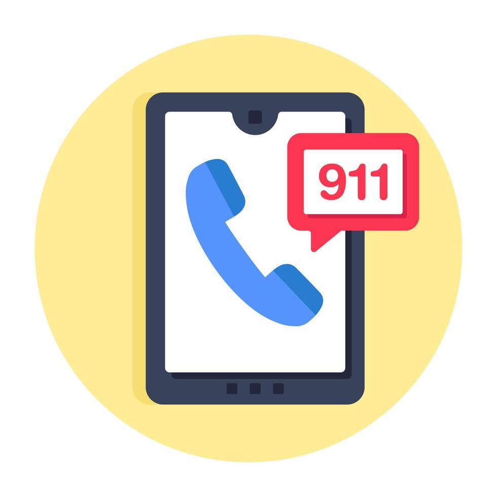 Perfect design icon of mobile 911 call vector