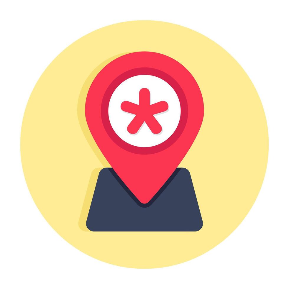 Medical location icon in unique design vector
