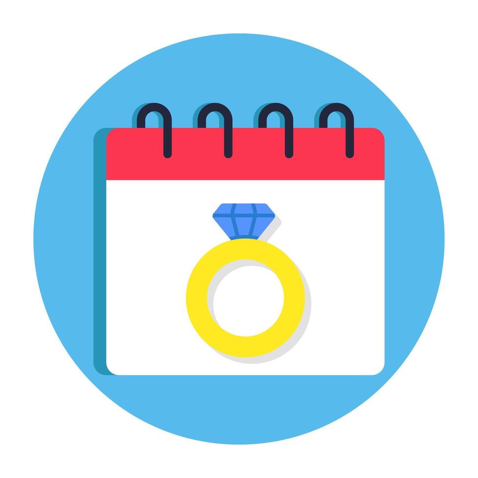 Trendy design icon of engagement day vector