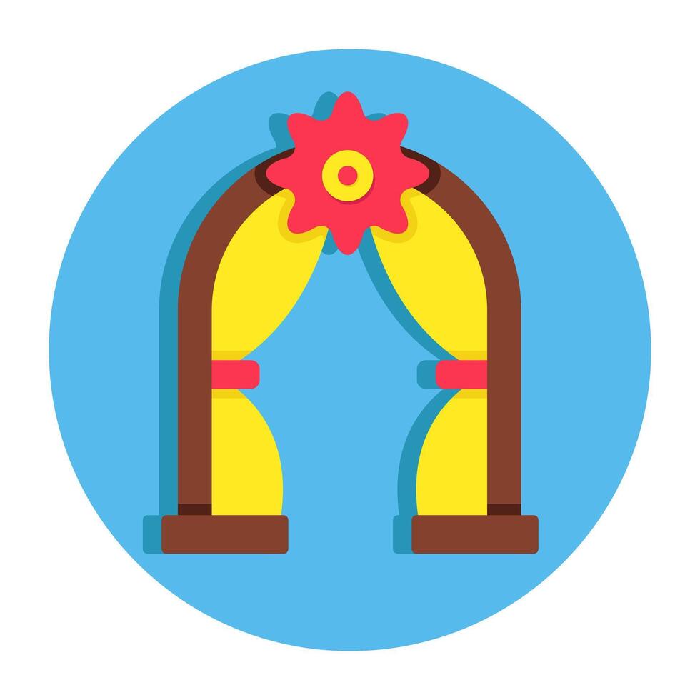 A beautiful design icon of curtains vector