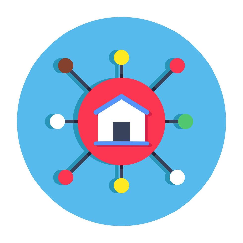 Premium design icon of home network vector