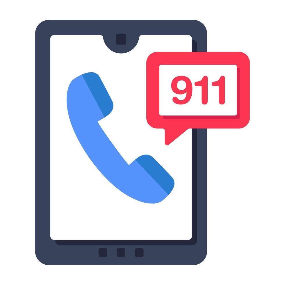 Perfect design icon of mobile 911 call vector