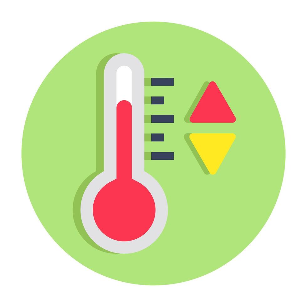 A trendy design icon of temperature fluctuation vector