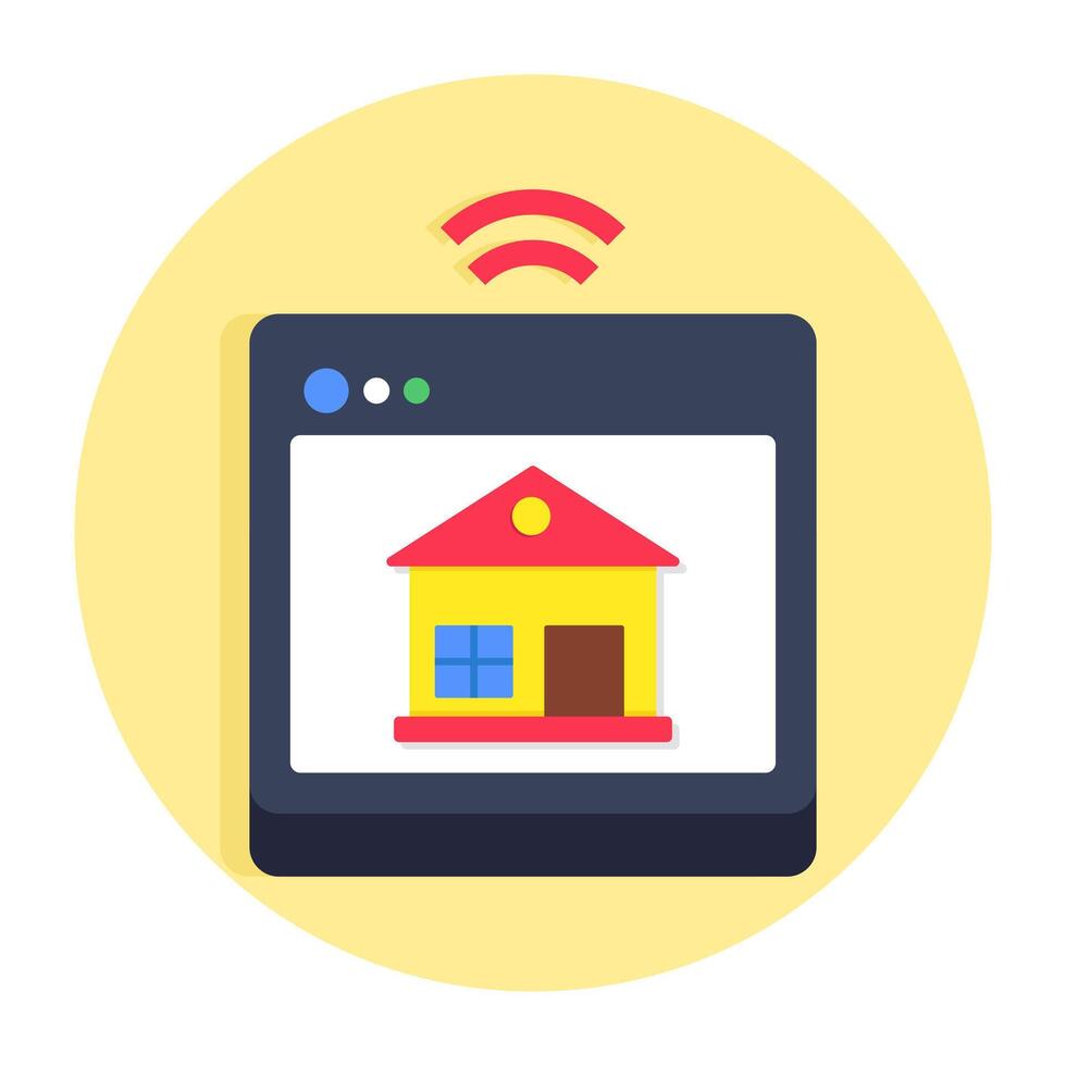 A trendy design icon of web smart home vector