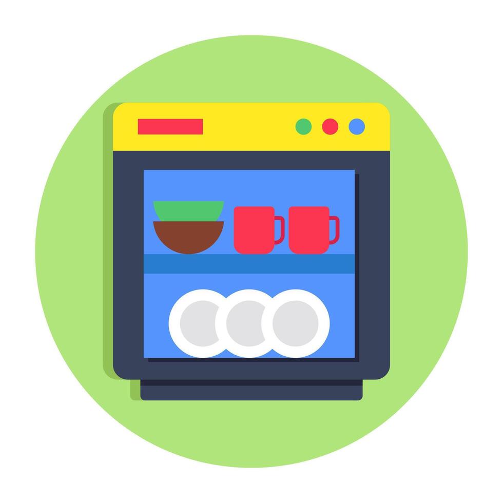 A modern design icon of dishwasher vector