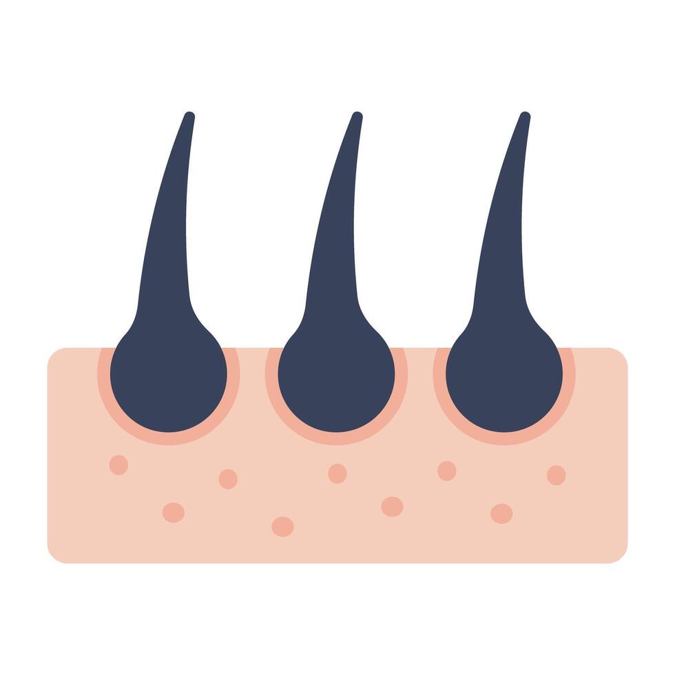 A unique design icon of follicle vector