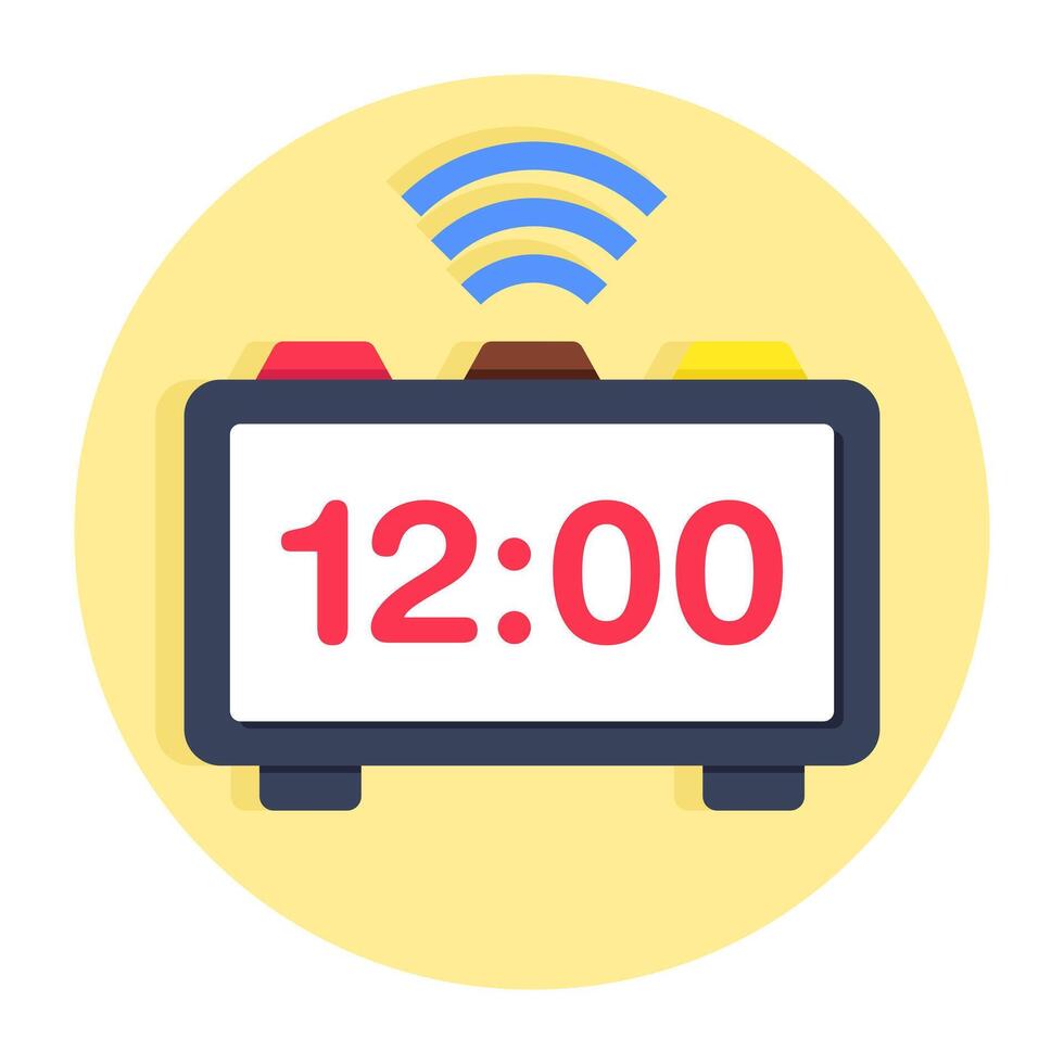 An icon design of smart clock vector