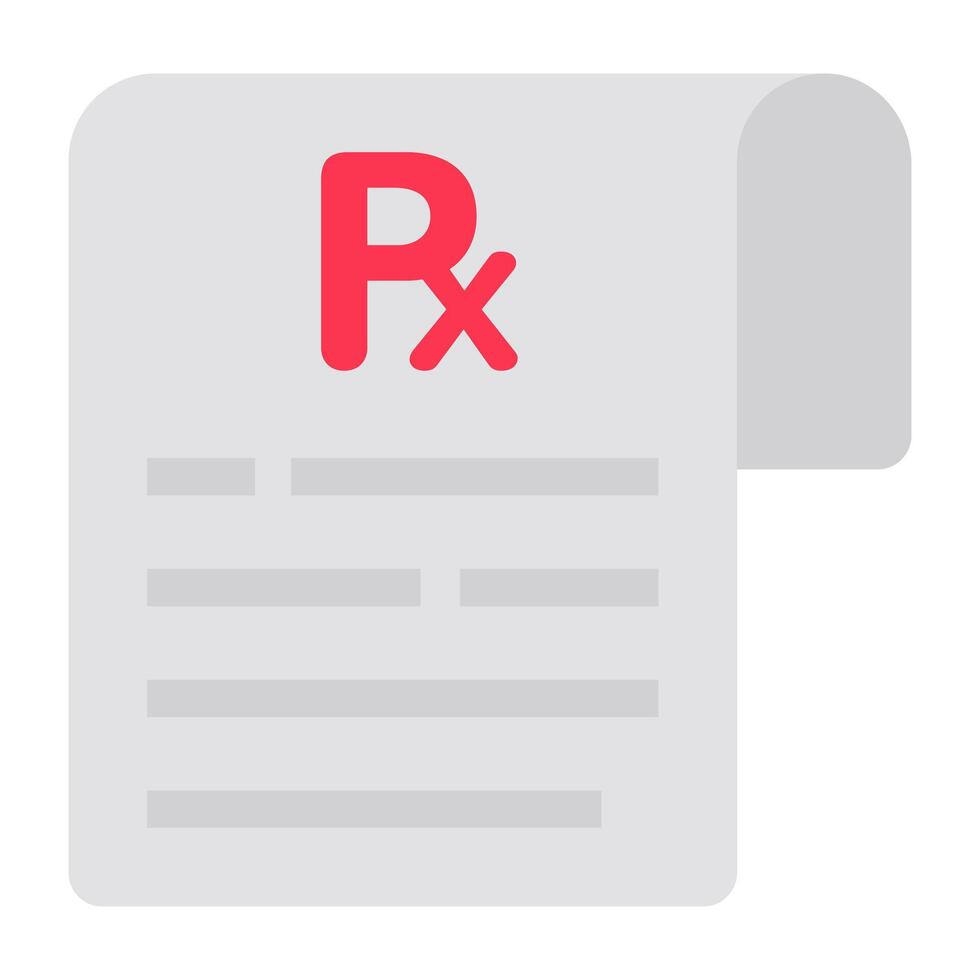 Trendy design icon of rx, medical instructions vector