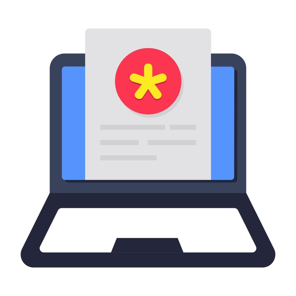 Trendy design icon of online prescription vector