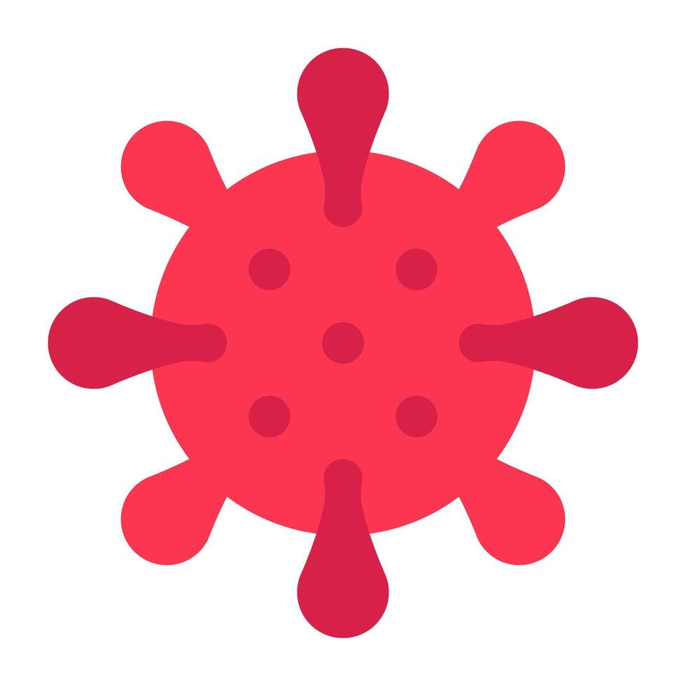 Flat design icon of COVID-19 vector