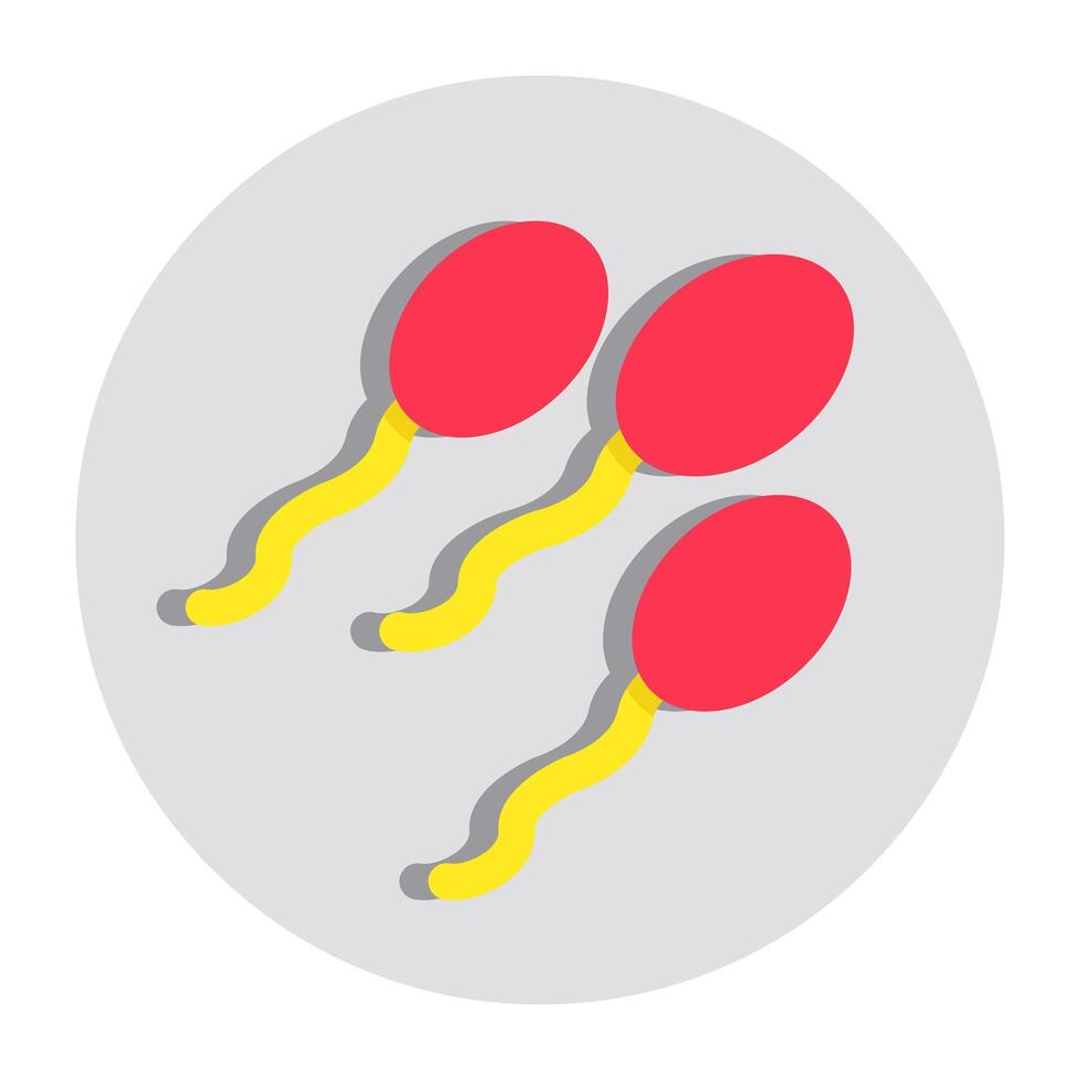 A unique design icon of sperms, mail reproductive cells vector