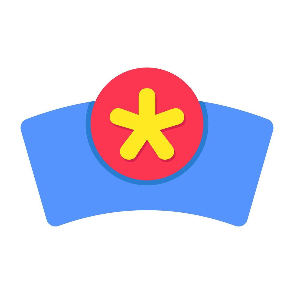 Editable design icon of medical cap vector
