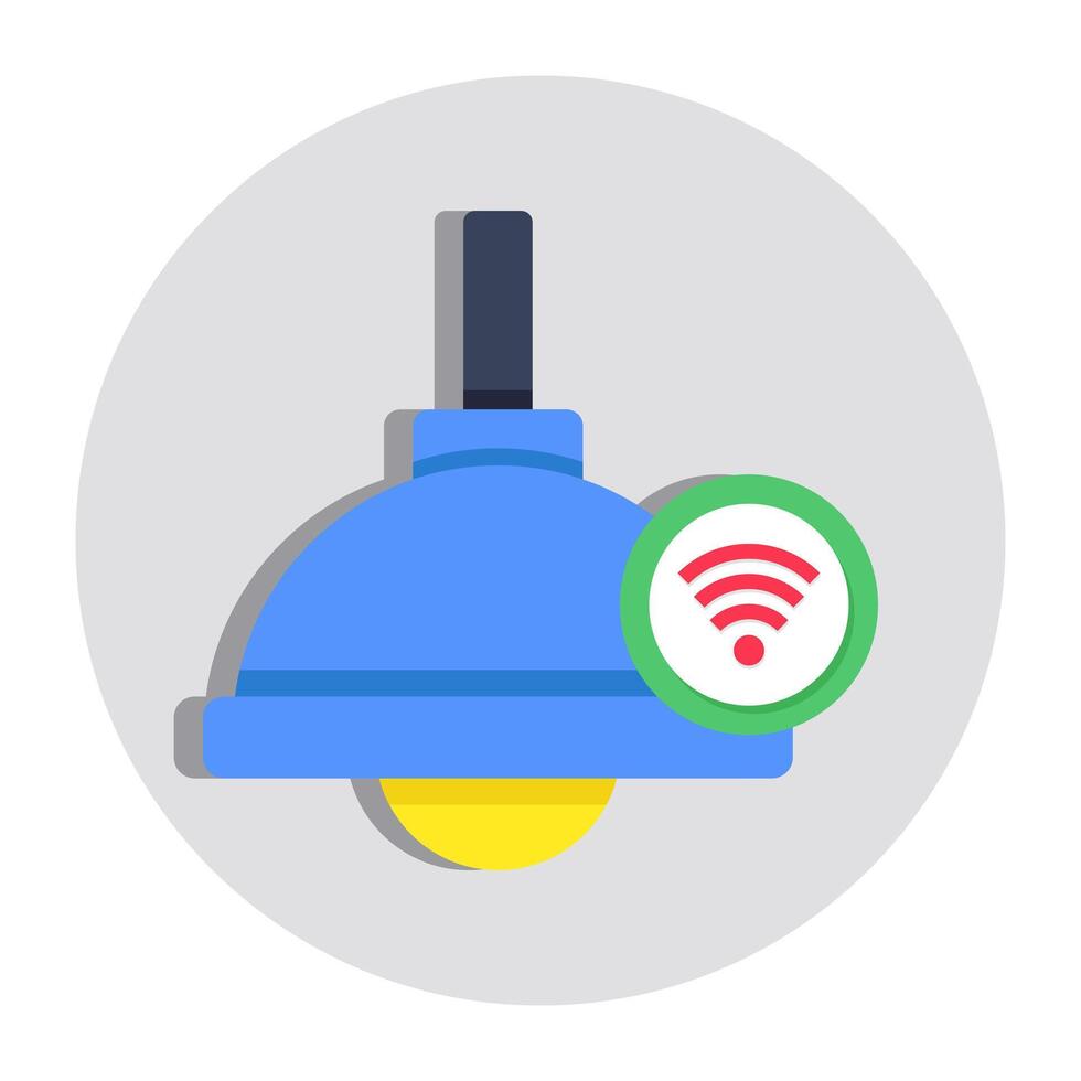 A Flat design icon of smart light vector