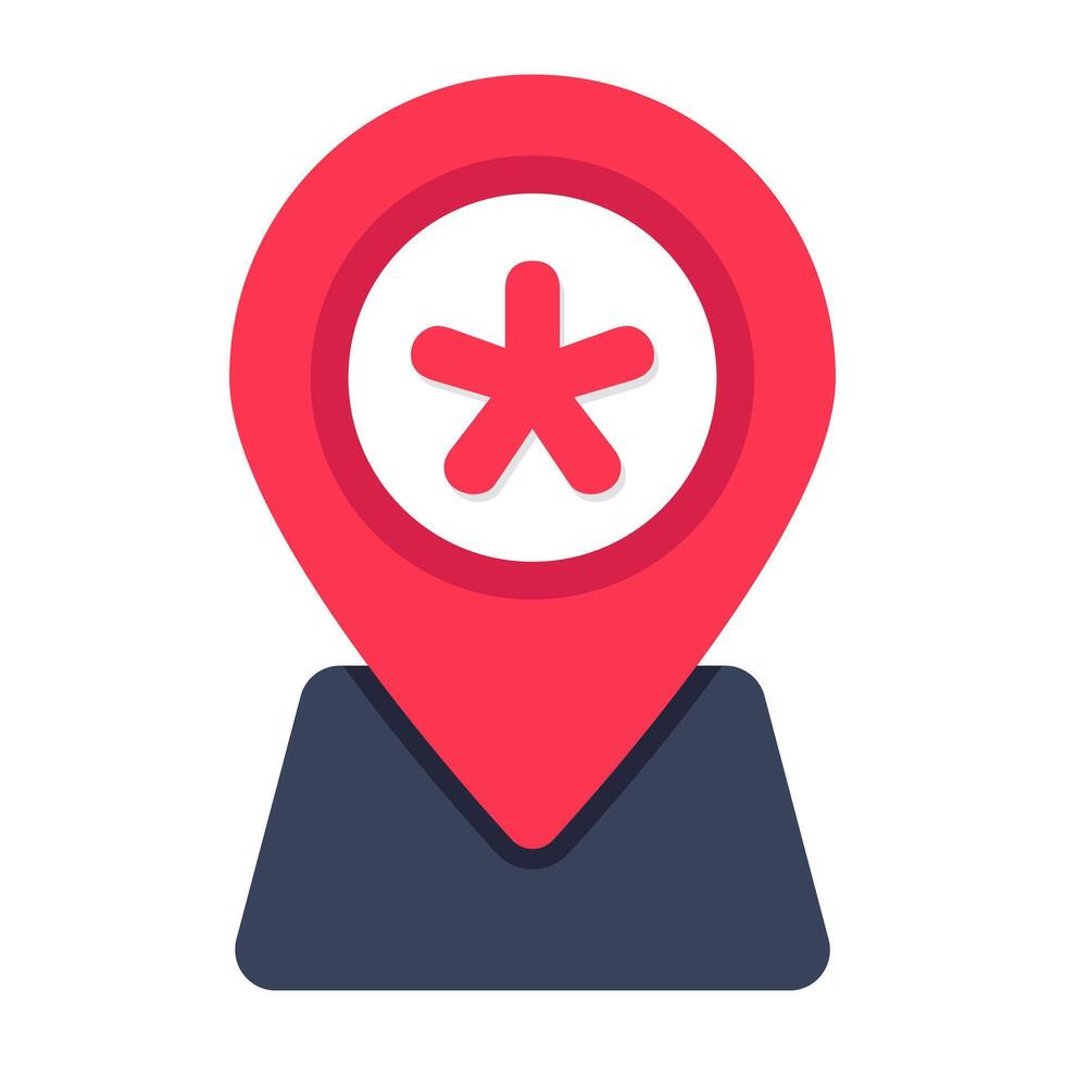 Medical location icon in unique design vector