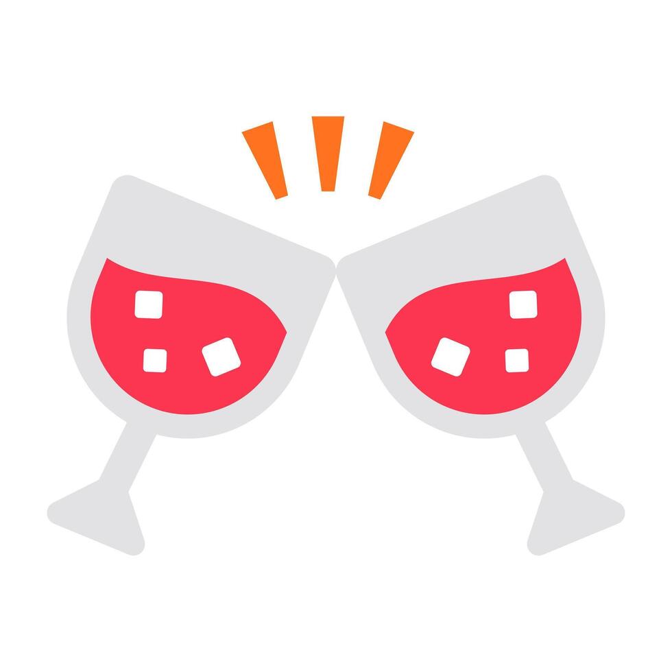 Editable design icon of cheers vector
