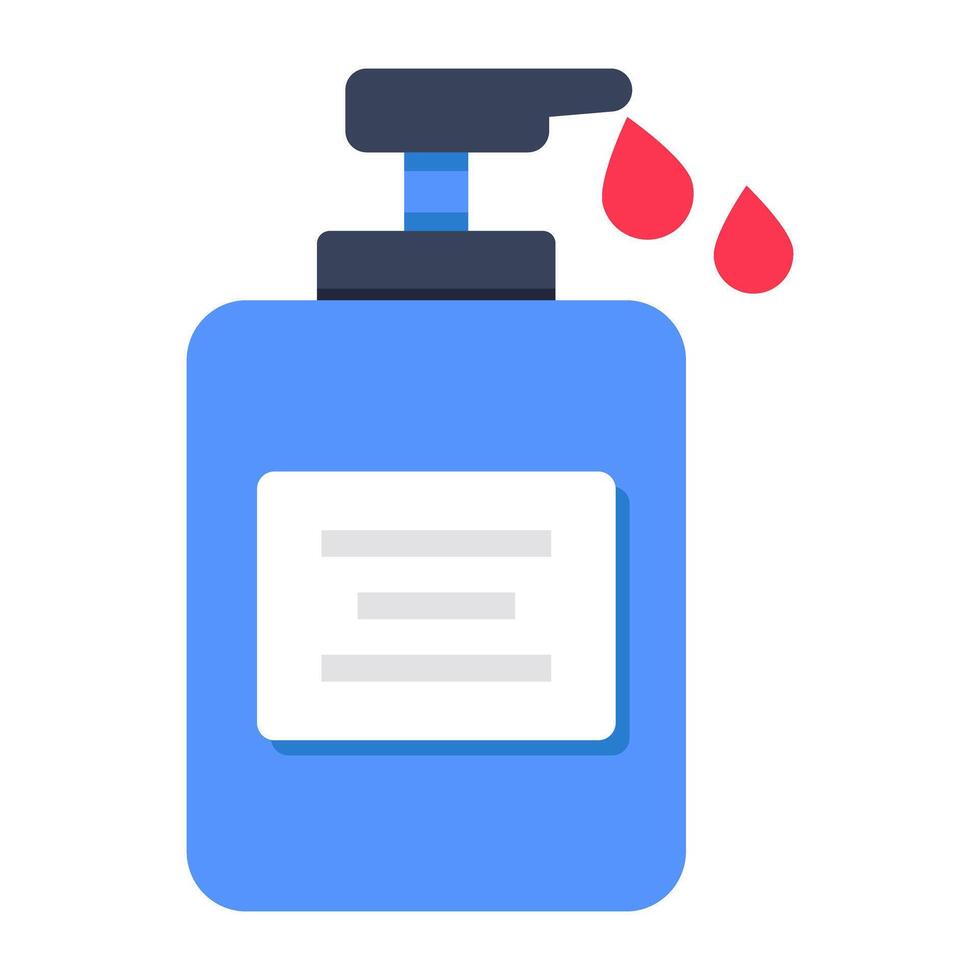 Flat design icon of hand sanitizer vector