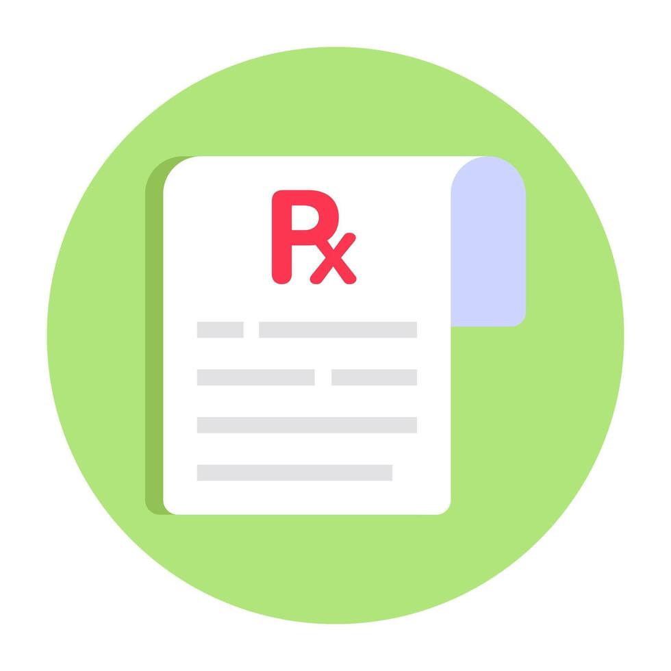Trendy design icon of rx, medical instructions vector