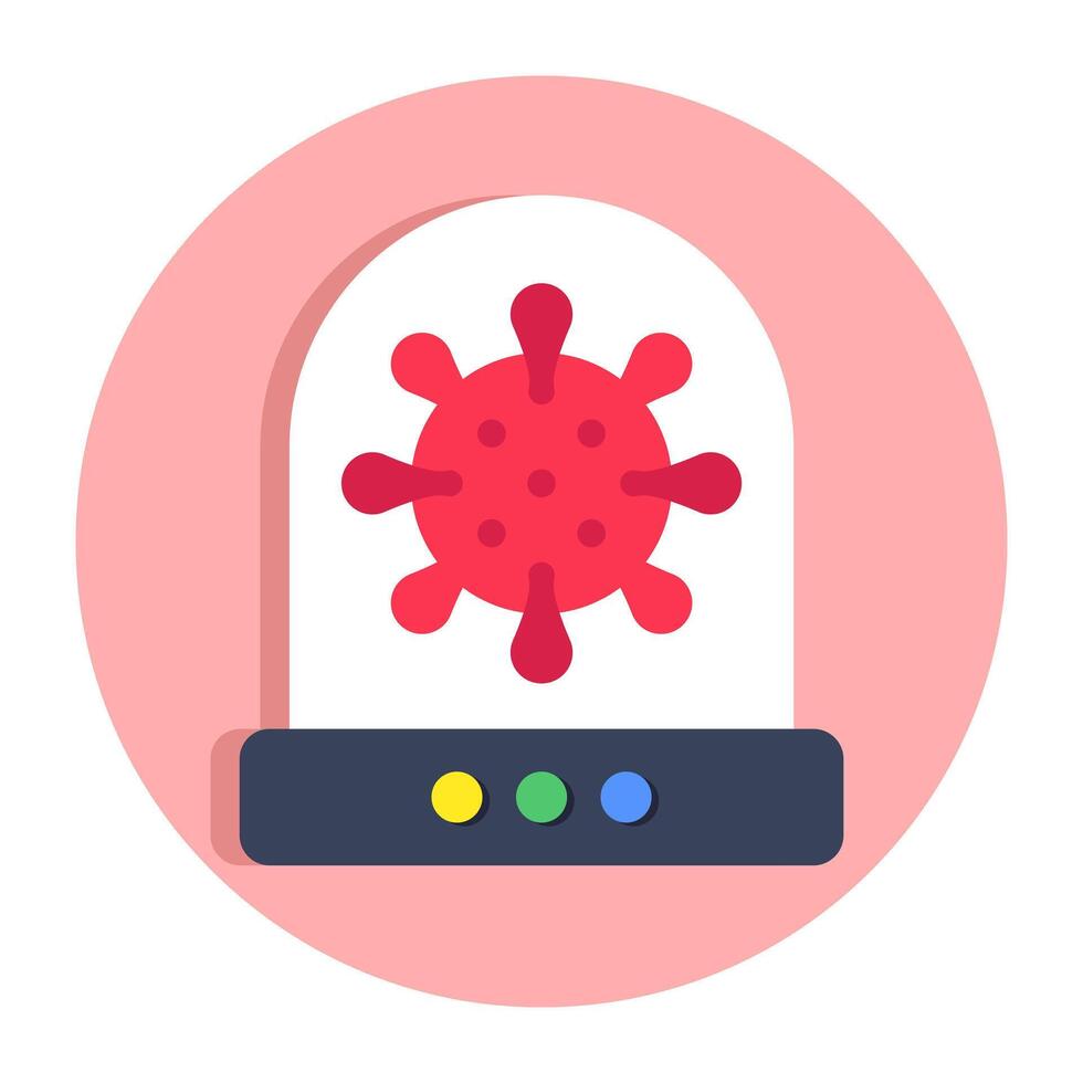 Flat design icon of COVID-19 vector