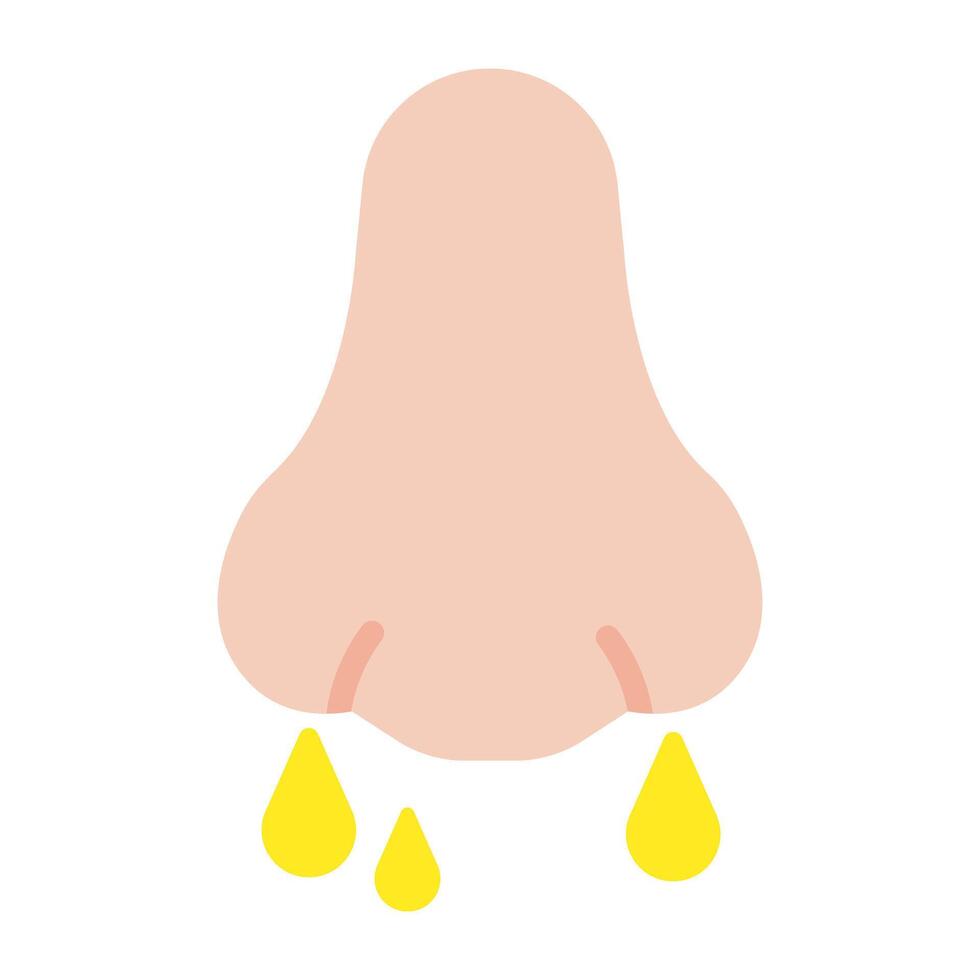 Unique design icon of running nose vector