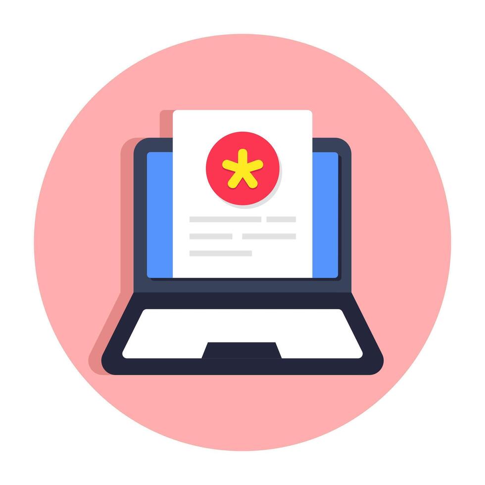 Trendy design icon of online prescription vector