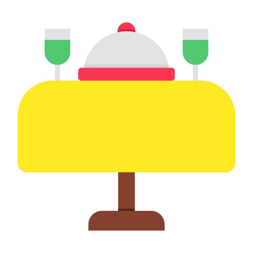 A creative design icon of restaurant table vector
