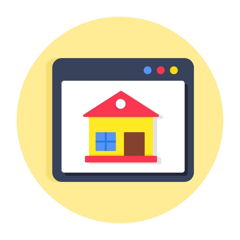 Premium design icon of web home vector