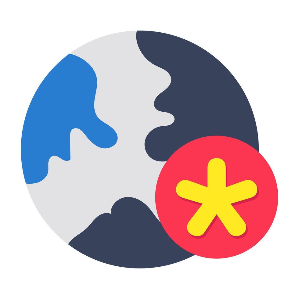 Modern design icon of global healthcare vector