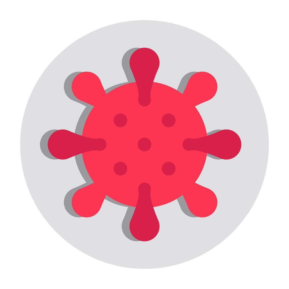 Flat design icon of COVID-19 vector