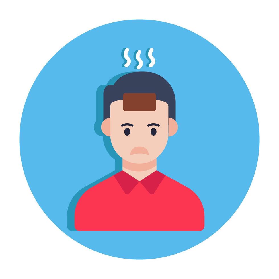 Editable design icon of fever checking vector