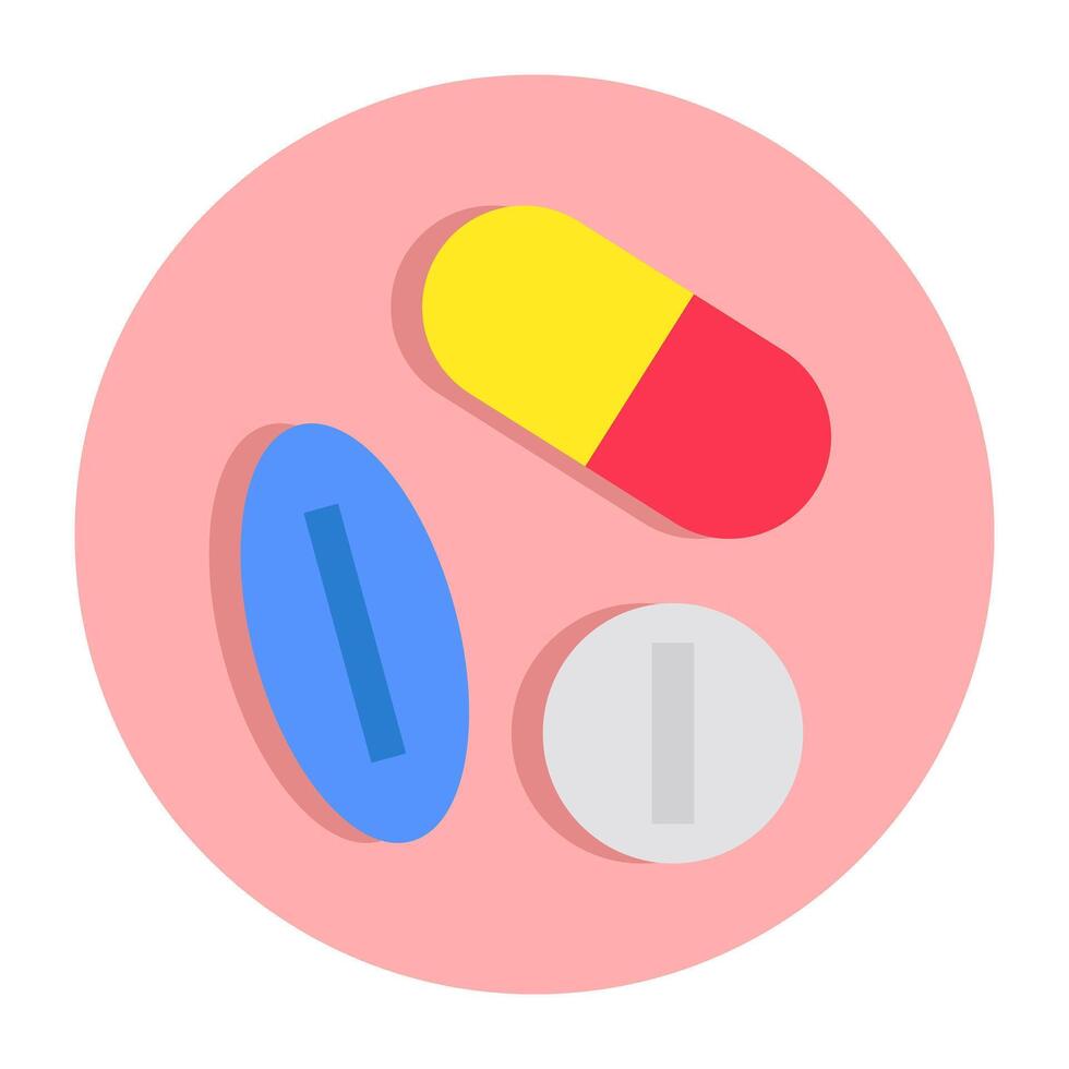 An editable design icon of capsules vector