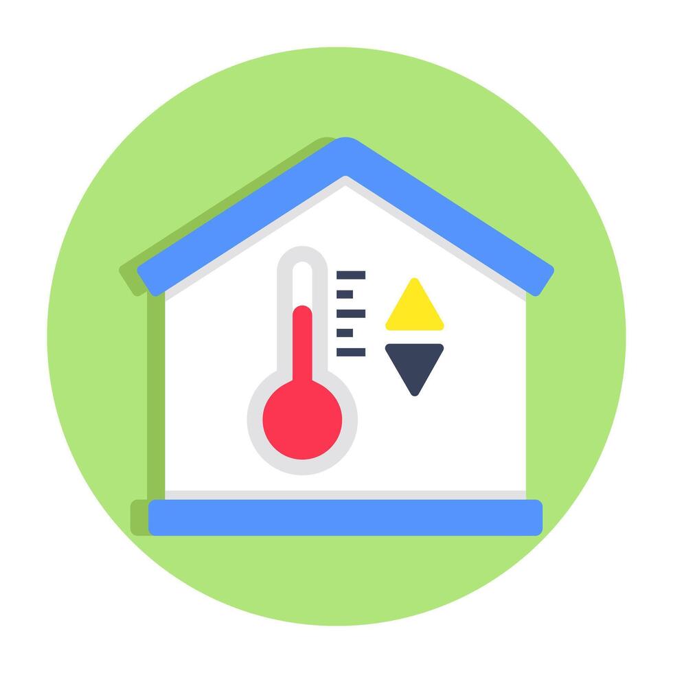A colored design icon of house Temperature vector