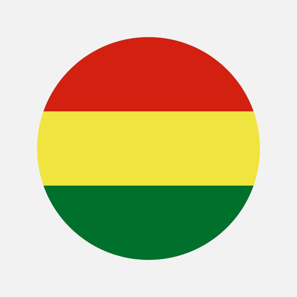 Bolivia circle flag. illustration. vector